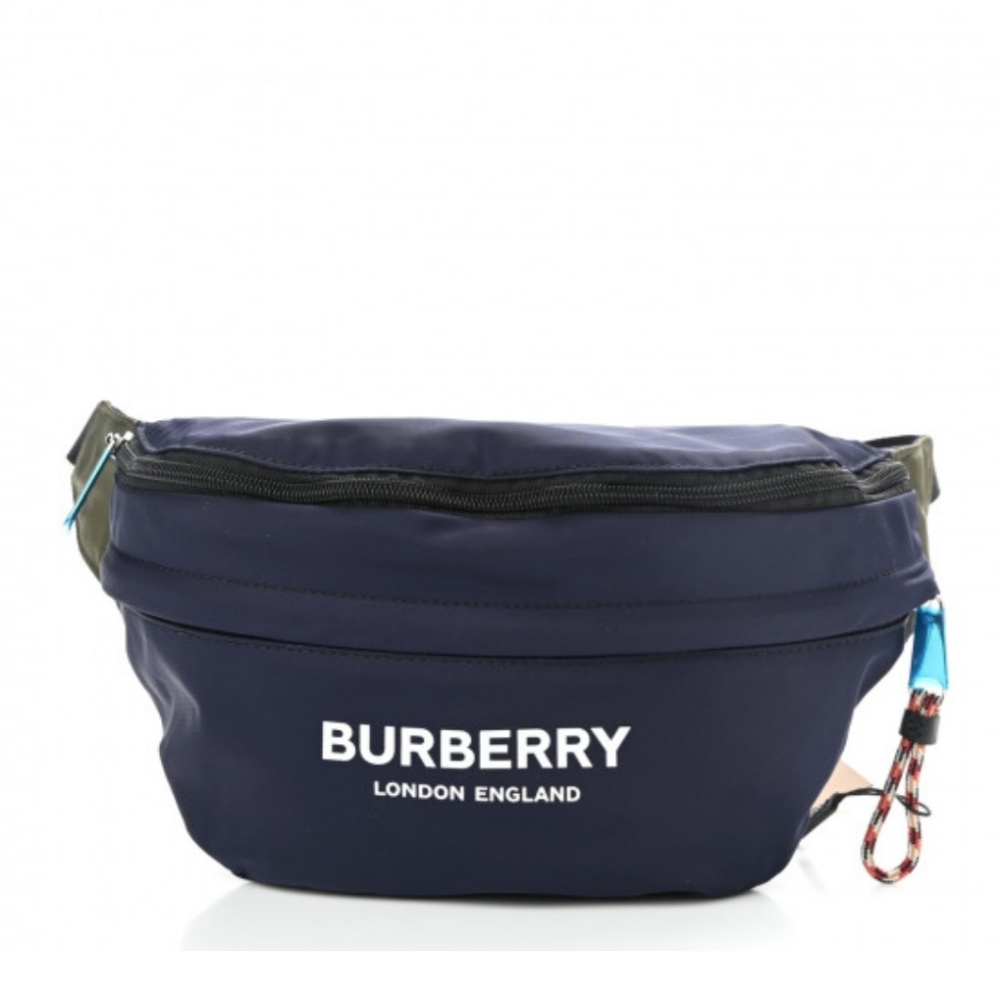 Burberry Nylon Rex Convertible Backpack Bum Bag Blue Green - Picture 2 of 10